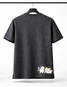 T-shirt en coton imprimé sur mesure |   T-shirt minimaliste avec logo et motif de dessin animé |   Haut décontracté streetwear OEM - Product Image 4