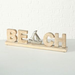 Décoration murale tendance « Coût d'Azur » avec coquillages sur base en bois – Décoration côtière argentée et boisée - Product Image 4