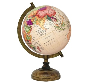 Globo Terráqueo Decorativo Vintage de Latón/Aluminio Ecológico, Mapa del Mundo para Mesa, Hogar u Oficina, Regalo de Graduación - Product Image 2