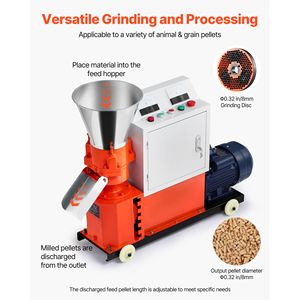 Machine à granulés d'aliments pour animaux 3KW 240V, granulateur de 8mm avec composants de moteur essentiels - Product Image 3