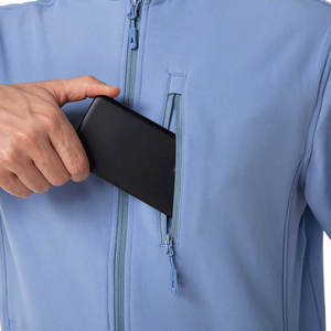 Veste de travail softshell personnalisée, uniforme de sécurité réfléchissant, col montant, logo sur le devant, imperméable, coupe-vent, respirante - Product Image 5
