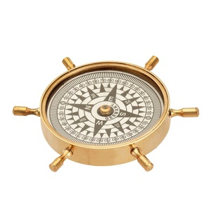 Luxury Brass Pocket <b>Compass</b> with Decorative Engraving Classic Nautical Navigation Instrument for Gifts and Collections - Product Image 4