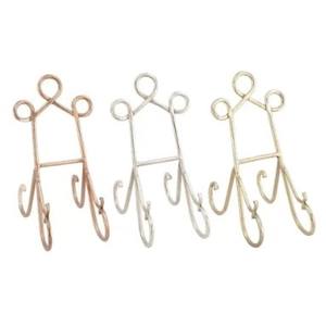 Ensemble de 3 supports à assiettes modernes en fer finition variée pour une présentation élégante des assiettes et des objets décoratifs - Product Image 1