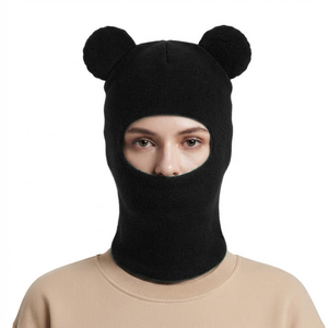 Vente en gros de masques faciaux coupe-vent de haute qualité pour adultes, unisexes, pour le sport, l'usage quotidien, le cyclisme, masque facial tendance noir personnalisé, couvre-chef balaclava - Product Image 1
