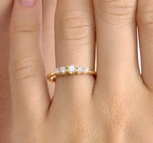 แหวนหมั้นทองคำ 14KT คุณภาพสูง ประดับเพชรแล็บโกรว์ทรงบริลเลียนท์ ดีไซน์วินเทจ รับรองโดย IGI ของขวัญวันครบรอบแต่งงาน - Product Image 5
