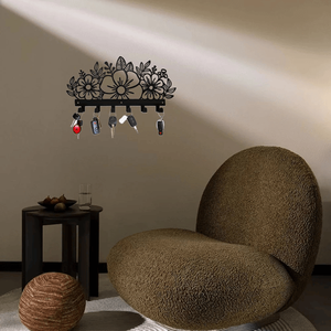 CIFbuy Appendiabiti da Parete in Metallo a Tema Floreale, Organizzatore per Ingresso, Porta Posta e Chiavi, TikTok per Servizio Ritiro Temu - Product Image 2