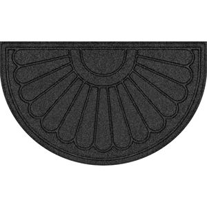 18 \ "x30 \" stuoia per porte in poliestere con Design Sunburst grigio - Product Image 1