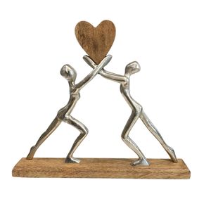 Figurine décorative en métal avec base en bois, finition dorée polie, ornement pour la décoration intérieure, pour la maison, pour offrir en cadeau - Product Image 4