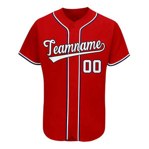 Maillot de baseball/softball personnalisé OEM pour hommes/femmes, design USA, grande taille, respirant, séchage rapide, 100% polyester - Product Image 1