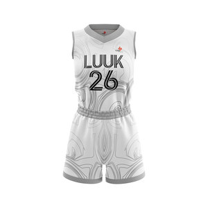 Tenues de basketball personnalisées imprimées par transfert thermique pour adultes, jeunes, filles et grandes tailles – Ensemble respirant et anti-humidité de haute qualité - Product Image 5