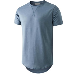Camiseta Larga para Hombre con Espalda Caída, 250 GSM, Algodón Pesado, Estilo Urbano, Servicio de Fabricación Personalizada, MOQ Bajo, Talla y Ajuste Personalizados - Product Image 2
