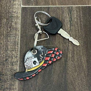 Llavero de Cuero Vacuno Genuino Hecho a Mano con Diseño a Cuadros de Vaquero del Oeste, Clip para Llaves, Regalo para Hombres y Mujeres - Product Image 6