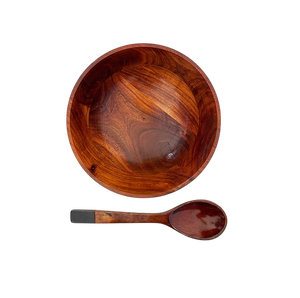 Grand bol en bois fait main avec intérieur blanc, design minimaliste, pour servir les aliments, bol décoratif pour la maison - Product Image 6