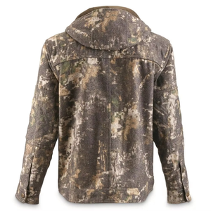 Veste de chasse unisexe imperméable et respirante à manches longues, camouflage, avec logo imprimé sur le devant, idéale pour l'entraînement en extérieur en hiver. - Product Image 4