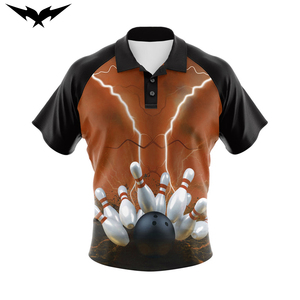 Custom Sublimation Quick Dry Jersey Bowling Custom Logo <b>Printed</b> Design Unisex Bowling Jerseys Short Sleeve Jerseys - Product Image 3