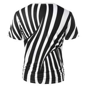 Camiseta de Punto Tie Dye para Hombre, Spandex/Algodón, Ecológica, Transpirable, Manga Corta, Diseño con Logotipo Estampado, Tallas Grandes - Product Image 5