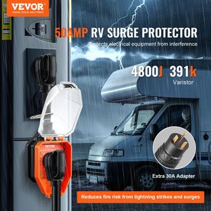 50 Amp 4800 joule RV Surge protettore impermeabile Cover antifurto lucchetto RV voltaggio protettore circuito esterno accessorio esterno - Product Image 2