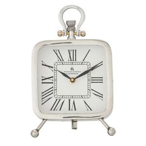 Reloj de Escritorio de Metal Negro Antiguo Retro, Reloj de Mesa Redondo Vintage, Reloj de Estante Clásico con Números Romanos para Oficina o Estudio - Product Image 2