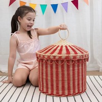 Panier en osier en forme de tente de cirque, fait main, pour rangement, vente en gros, écologique, fabriqué au Vietnam, prêt à être expédié