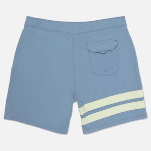 Shorts de Baño Azules con Cordón Ajustable y Rayas Laterales Verde Claro, Secado Rápido, Cintura con Cordón, Traje de Baño Informal - Product Image 4
