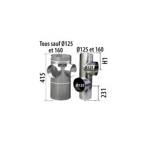 3JW 827694 VIM COET AL 160 Alu 2 Colector de suelo de tubos de acero inoxidable de 90 ° con conexiones de 90 ° - Product Image 3