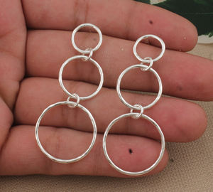 Boucles d'oreilles pendantes minimalistes en argent sterling 925, forme goutte d'eau, délicates, pour un usage quotidien, cadeau de fête, bijoux pour femmes - Product Image 5