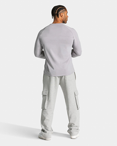 Fitness Wear cotton fleece Wide Leg Cargo <b>Joggers</b> with Elastic Waistband, Zipped Pockets & Drawstring Gym, Workout - Product Image 5