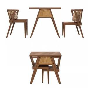 Nuevos Productos en el Mercado 2026: Muebles de Restaurante Vintage, Silla Hecha 100% de Madera Sólida, Juego de Mesa y Sillas de Madera para Cafetería - Product Image 2