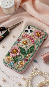 เคสโทรศัพท์มือถือลายคริสตัลสีสันสดใส คุณภาพส่งออก ดีไซน์ผลไม้ฤดูร้อน พกพาสะดวก ลายปักสีสันสดใส - Product Image 5