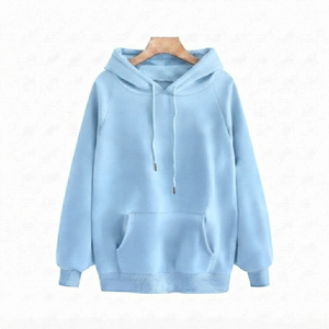 Sweat-shirt à capuche en jersey pour homme, bleu, brodé, tricoté, respirant, séchage rapide, poids lourd 350g, coupe classique - Product Image 1