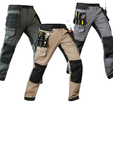High Visibility Polyester Windproof Cargo Men's Multi-tool Pocket Reflective Safety Construction <b>Work</b> Trousers High Demanding - Product Image 6