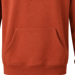 <b>Men</b>’s Custom <b>Orange</b> Pullover <b>Hoodie</b> Long Sleeve Regular Fit Fleece Sweatshirt with Drawstring Hood Kangaroo Pocket Streetwear - Product Image 3
