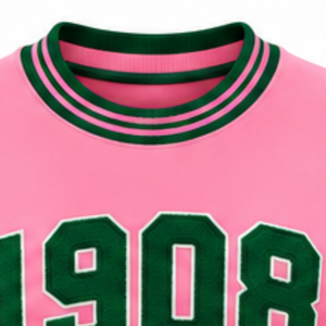 Suéter de Punto Acanalado Rosa para Mujer, Sudadera con Letras de Chenilla, Cuello Redondo, Manga Larga, Informal, Estilo Universitario - Product Image 5