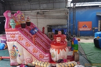 Toboggan gonflable Lilytoys en PVC de qualité commerciale avec souffleur d'air pour parc d'attractions intérieur/extérieur