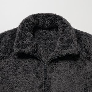 Veste d'hiver épaisse en fausse fourrure pour homme, fermeture éclair, col rabattu, couleur unie - Product Image 5