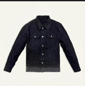 Sweat-shirt homme en coton 100% tricoté pour l'hiver, style streetwear, respirant, avec logo brodé personnalisé, patchs en strass et effet usé. - Product Image 1