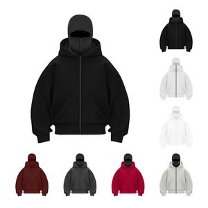 Sudadera con Capucha Unisex Personalizable OEM, Tallas Grandes para Hombre, Logotipo Bordado, 100% Algodón, Sudadera de Felpa, Conjunto de Sudadera con Capucha y Pasamontañas para Invierno - Product Image 3