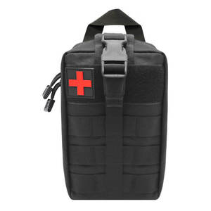 Pochette tactique de premiers secours MOLLE, sac médical compact, pochette utilitaire IFAK détachable, sac à dos de sport d'urgence en nylon imperméable pour l'extérieur - Product Image 2