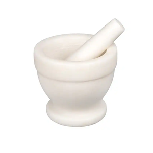 ครกและสากหินอ่อนธรรมชาติทำมือ ใช้แรงบดจากมือ  ชุดเครื่องครัวสุดหรู - Product Image 1