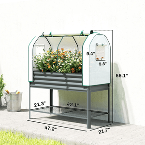Jardinera Elevada con Invernadero de PE, Solución Ecológica para Cultivo en Exteriores - Product Image 3