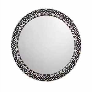 Marco Moderno de Estilo Antiguo con Incrustaciones de Hueso Indio, con Foto y Espejo Incrustados, Diseño Decorativo Elegante - Product Image 1