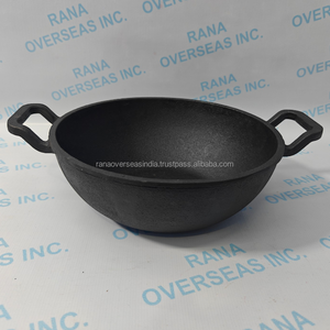 Sartén Profunda Moderna y Ecológica de Hierro Fundido, Pre-Sazonada, Resistente, Tipo Wok Antiadherente con Doble Asa para Uso en la Cocina - Product Image 2