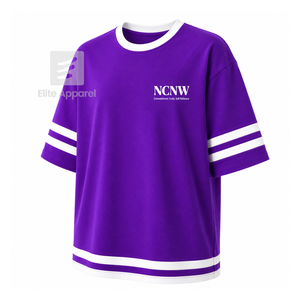 Custom NCNW sorority <b>shirt</b> embroidered logo on front purple and <b>white</b> color <b>short</b> <b>sleeve</b> Polyester <b>Shirt</b> forfemale Greek apparel - Product Image 2