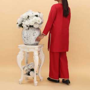 2PC Embellished Cambric Cord Set PS5074 pour les pantalons de costume pour femmes - Product Image 1