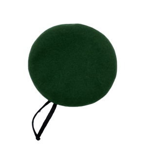 Unisex Green Wool <b>Beret</b> Cap Custom Embroidered Premium Headwear for Ceremonial Events - Product Image 3