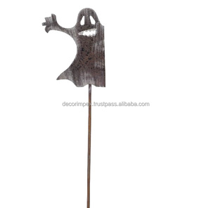 Ghost Horror Mask Art Decor Garden Stick Top Selling And High Quality Garden <b>Metal</b> Flower Stick <b>Plant</b> Supports Outdoor - Product Image 1