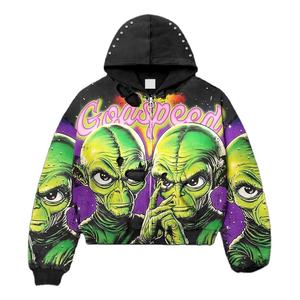 Sweat à capuche uni de haute qualité, personnalisable avec logo imprimé, en coton tricoté 100%, coupe classique, écologique, respirant et léger pour l'hiver - Product Image 1