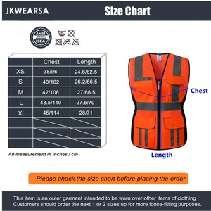 Service OEM, gilet de sécurité en maille orange haute visibilité, unisexe, fermeture éclair, vêtements de travail, veste de sécurité, uniforme, poches réfléchissantes - Product Image 5