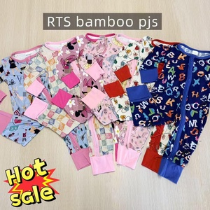 Pijamas de Bambú Coloridos y Misteriosos al por Mayor, Pijamas para Niños y Niñas, Mono Suave para Bebés, Peleles de Bambú para Bebés Listos para Enviar - Product Image 2