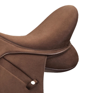 Selle d'endurance anglaise de qualité supérieure en cuir suédé marron, style arbre en bois, durable - Product Image 4